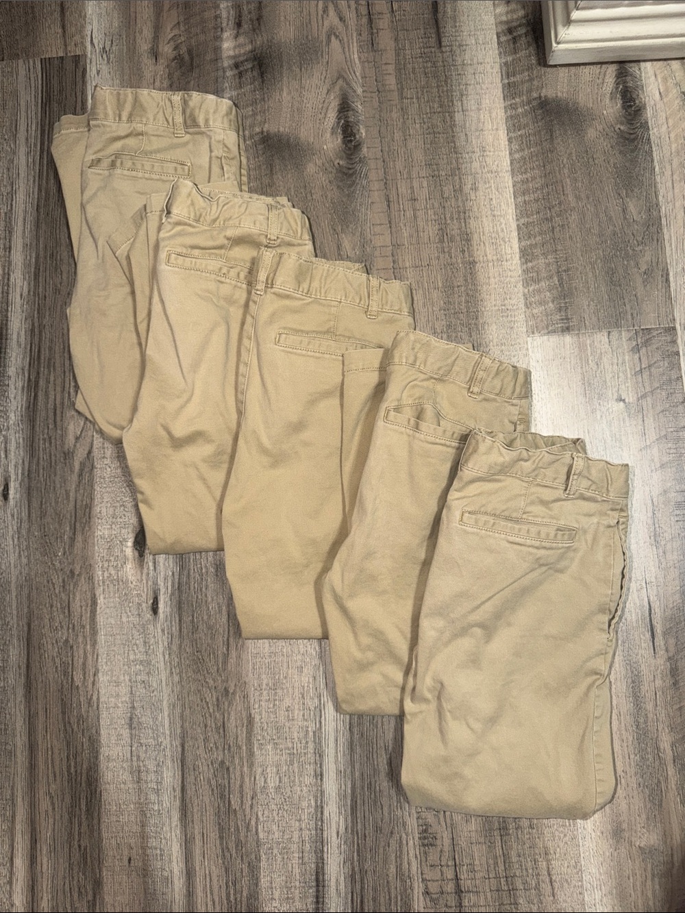 Boys Uniform Khaki Pull-On Chino Pants - Classic Tan size 8 Husky